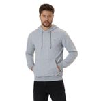 By Comeor Erkek Gri Kapüşonlu Nakış Detaylı Sweatshirt Xl