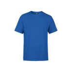 BY COMEOR Erkek İndigo Slim Fit Pamuklu Kısa Kollu Bisiklet Yaka T-shirt 6XL