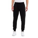 BY COMEOR Erkek Siyah Slim Fit Jogger Cep Nakış Fermuar Detaylı Eşofman Altı SİYAH S