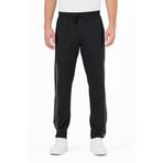 BY COMEOR Erkek Siyah Standart Fit Normal Kesim Paça Ribanalı Cepli Rahat Jogger Eşofman Altı S