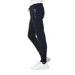 BY COMEOR Erkek Slim Fit Jogger Cep Nakış Fermuar Detaylı Eşofman Altı (Lacivert, 2XL)
