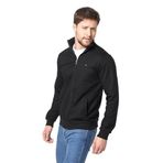 BY COMEOR Erkek Uzun Kollu Önü Fermuarlı Hırka (Siyah, 2XL)