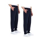 BY COMEOR Eşofman altı erkek pamuk eşofman altı – spor pantolonu, jogging pantolonu, erkek çocuk boş zaman pantolonu, fermuarlı cepler, 2'li paket, mavi, S