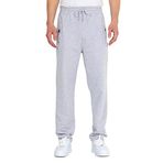 BY COMEOR Eşofman altı erkek pamuk eşofman altı – spor pantolonu, jogging pantolonu, erkek çocuk boş zaman pantolonu, fermuarlı cepler, Gri, 6XL