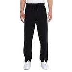BY COMEOR Eşofman altı erkek pamuk eşofman altı – spor pantolonu, jogging pantolonu, erkek çocuk boş zaman pantolonu, fermuarlı cepler, Siyah, 5XL