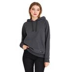 BY COMEOR Kadın Antrasit Basic Kapüşonlu Regular Fit Rahat Sweatshirt S
