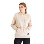 BY COMEOR Kadın Bej Basic Kapüşonlu Regular Fit Rahat Sweatshirt 2XL