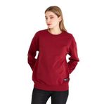BY COMEOR Kadın Bordo Basic Bisiklet Yaka Regular Fit Rahat Sweatshirt M