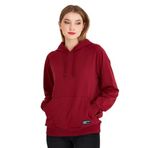 BY COMEOR Kadın Bordo Basic Kapüşonlu Regular Fit Rahat Sweatshirt 2XL