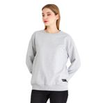 BY COMEOR Kadın Gri Basic Bisiklet Yaka Regular Fit Rahat Sweatshirt XL