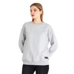 BY COMEOR Kadın Gri Basic Bisiklet Yaka Regular Fit Rahat Sweatshirt XS