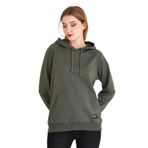 BY COMEOR Kadın Haki Basic Kapüşonlu Regular Fit Rahat Sweatshirt L