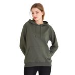 BY COMEOR Kadın Haki Basic Kapüşonlu Regular Fit Rahat Sweatshirt M