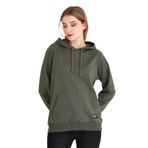 BY COMEOR Kadın Haki Basic Kapüşonlu Regular Fit Rahat Sweatshirt S