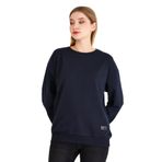 BY COMEOR Kadın Lacivert Basic Bisiklet Yaka Regular Fit Rahat Sweatshirt M