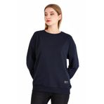 BY COMEOR Kadın Lacivert Basic Bisiklet Yaka Regular Fit Rahat Sweatshirt S