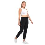 BY COMEOR Kadın Regular Fit Düz Paça Beli Lastikli Bağcıklı Eşofman Altı (Siyah, L)