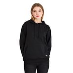 BY COMEOR Kadın Siyah Basic Kapüşonlu Regular Fit Rahat Sweatshirt S