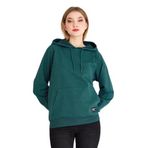 BY COMEOR Kadın Yeşil Basic Kapüşonlu Regular Fit Rahat Sweatshirt S