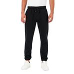 BY COMEOR Kalın Siyah Erkek Eşofman Altı Jogger Arka Cepli Paça Lastikli Regular Fit Şardonsuz 2XL