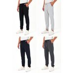 BY COMEOR Kalın Siyah-Lacivert-Gri-Antrasit Erkek 4'lü Eşofman Altı Jogger Arka Cepli Paça Lastikli Regular Fit Şardonsuz CMRE97 2XL
