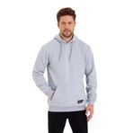 BY COMEOR Kanguru Cepli Kapüşonlu İçi Pamuklu Erkek Sweatshirt Gri M