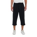BY COMEOR Spor pantolonu, erkek, kısa, 3/4 kapri pantolon, erkek, koşu şortu, pamuk şort, Siyah, 3XL