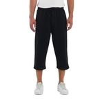 BY COMEOR Spor pantolonu, erkek, kısa, 3/4 kapri pantolon, erkek, koşu şortu, pamuk şort, Siyah, 4XL