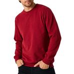BY COMEOR Sweatshirt Erkek Kazağı, Kapüşonsuz, Açık bordo, 3XL