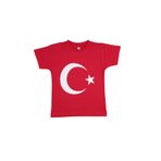 By Cwhr %100 Pamuk Ay Yıldız Türk Bayraklı Tişört Kırmızı Ay Yıldızlı Kısakol Tişört 23 Nisan Çocuk Tişört