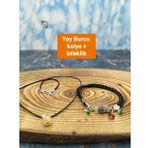 By Damla Collection Doğaltaş - Yay Burcu Bileklik+Kolye Hediyeli- Sitrin Taşı-Unisex
