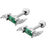 By Dilek Çetin Accessory Çelik Kıkırdak Helix Tragus Piercing - Gümüş