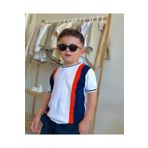 By Donetto Unisex ( 1-5 Yaş )polarize Siyah Çocuk Güneş Gözlüğü Kırmızı Sap Detaylı