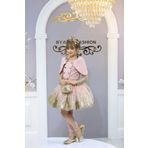 By Feyza Kids Collection PEMBE VARAKLI ABİYE&CEKET