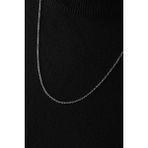 By Florya Jewelry Çelik Forse Klasik Zincir Kolye Kararmaz 1 mm Kişiselleştirilebilir Ölçüler Altın, Gümüş, Rose - 35 cm