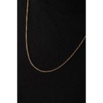 By Florya Jewelry Çelik Forse Klasik Zincir Kolye Kararmaz 1 mm Kişiselleştirilebilir Ölçüler Altın, Gümüş, Rose - 50 cm