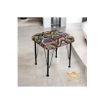 BY HAKAN AŞKIN Metal Ayaklı Rug Pattern NovoLine Puf 40x45 cm 2025