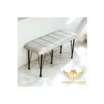 BY HAKAN AŞKIN Siyah Metal Ayaklı Line Style 2025 Babyface Puf & Bench krem bej