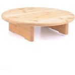 By Hanedan Bambu Ayaklı Yuvarlak Sunumluk Sunum Tahtası Bambu 30 cm