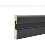 By Istanbul 12.5 mt Antrasit Ledli Kanallı Süpürgelik 12CM Pvc Süpürgelik LED Ant