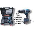 By-Ka K-Pax 21V Metal Mandrenli Kömürsüz Motor Darbeli Şarjlı Matkap 13 mm - 21 V