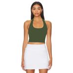 By Kul Design KADIN BOYUNDAN BAĞLAMALI JARSE CROP TOP ORDU YEŞİLİ-S
