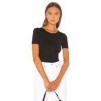 By Kul Design Kadın Siyah Kısa Kol Ipek Jarse Bodysuit Siyah-M