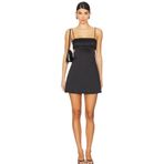 By Kul Design KADIN SİYAH SATEN YAN DEKOLTEN ASKILI MİNİ ELBİSE Siyah-XL
