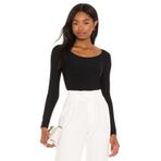 By Kul Design Kadın Siyah Uzun Kol Ipek Jarse Bodysuit Siyah-L