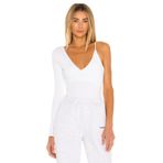 By Kul Design Kadın Tek Kol Ipek Jarse Bodysuit Beyaz-M