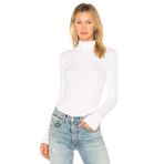 By Kul Design Kadın Uzun Kol Çift Kat Ipek Jarse Bodysuit Beyaz-M