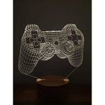 By-Lamp 3 Boyutlu Joystick Led Masa Lambası Ahşap Taban