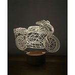 By-Lamp 3 Boyutlu Motorsiklet Masa Lambası