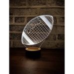 By-Lamp 3D Amerikan Futbol Topu Led Masa Lambası Ahşap Taban